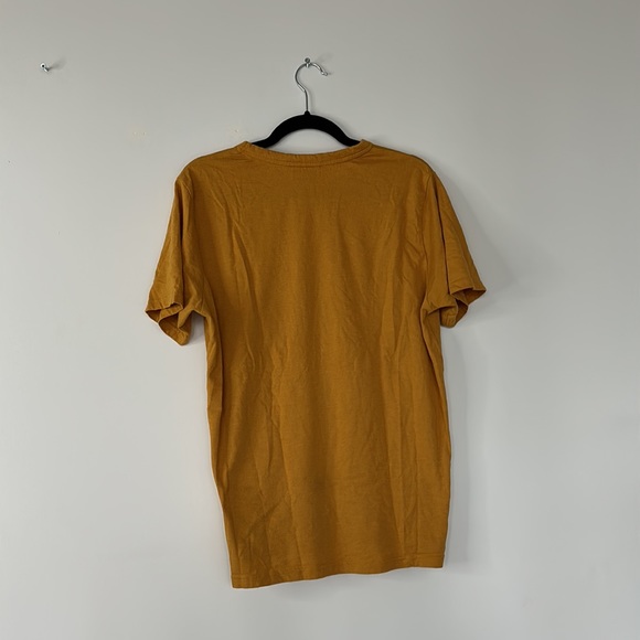 Frank and Oak Mustard Yellow Short Sleeve cotton t-shirt - Picture 2 of 5